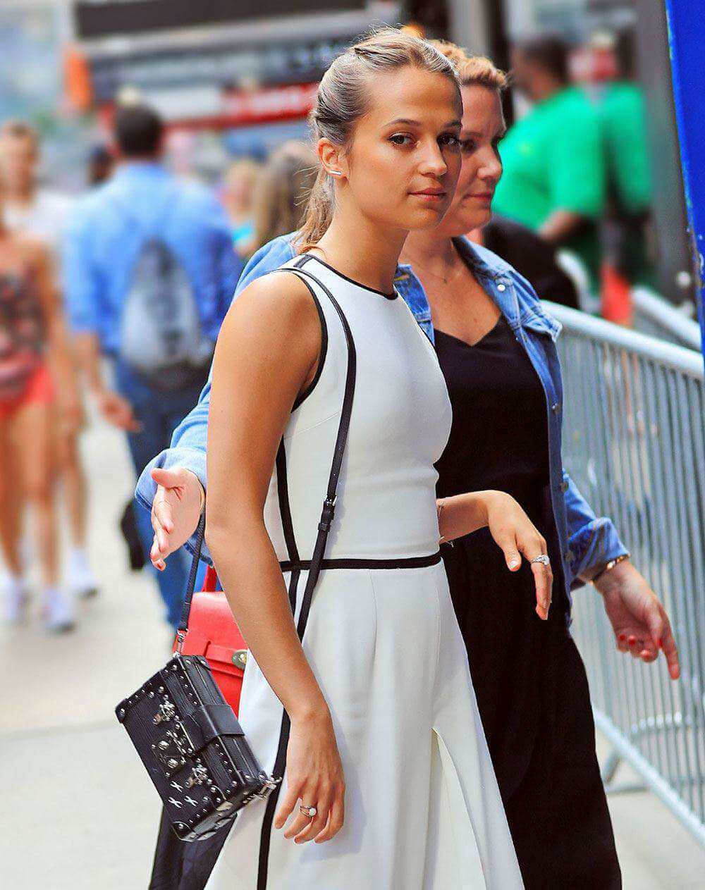 Alicia Vikander Arrives at Good Morning America in New York