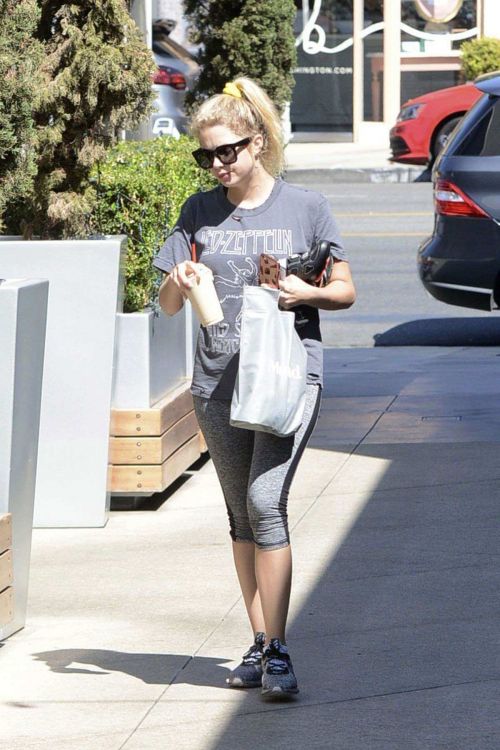 Ashley Benson in Tights Leaving a gym in West Hollywood 2