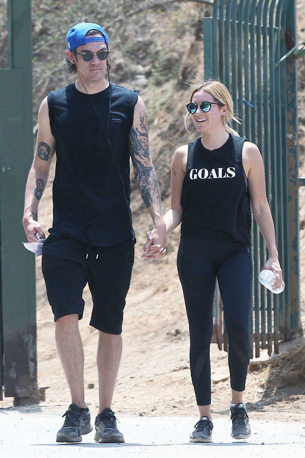 Ashley Tisdale in Tights Hiking at Runyon Canyon in Hollywood