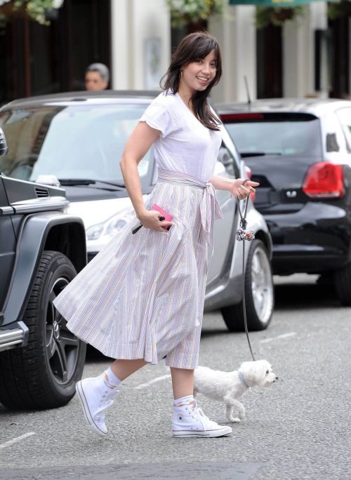 Daisy Lowe at Out For a Walk With Her Dog in Primrose Hill in London 8
