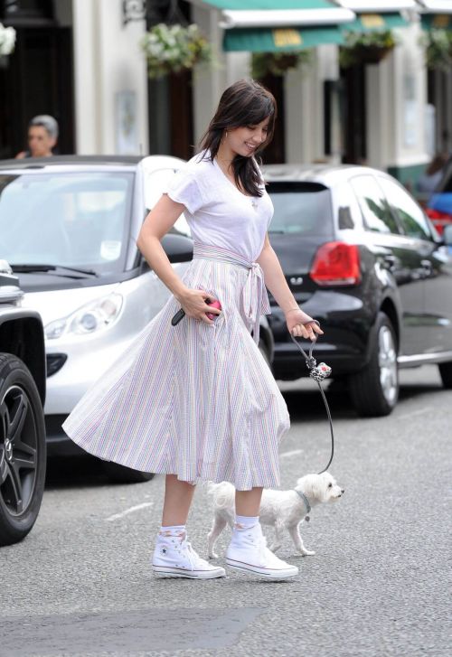 Daisy Lowe at Out For a Walk With Her Dog in Primrose Hill in London 5