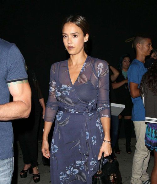 Jessica Alba Leaves The Nice Guy Club in West Hollywood