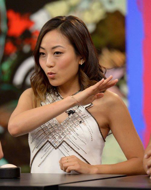 Karen Fukuhara on the Set of Despierta America in Miami 1