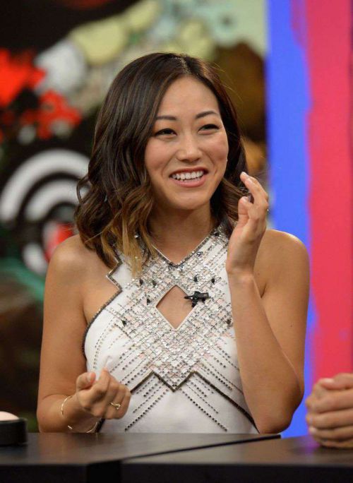 Karen Fukuhara on the Set of Despierta America in Miami 2