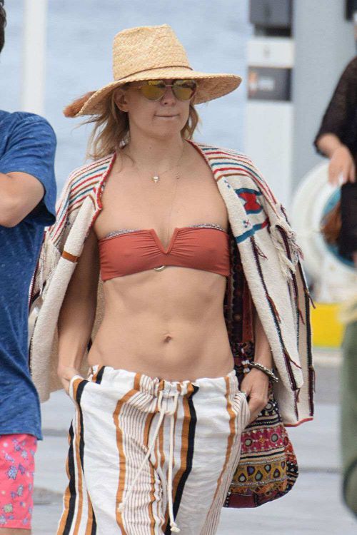 Kate Hudson in a Bikini Top on a Dock in Formentera 1