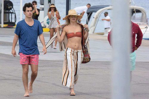Kate Hudson in a Bikini Top on a Dock in Formentera 2