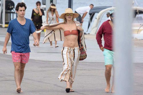 Kate Hudson in a Bikini Top on a Dock in Formentera 3