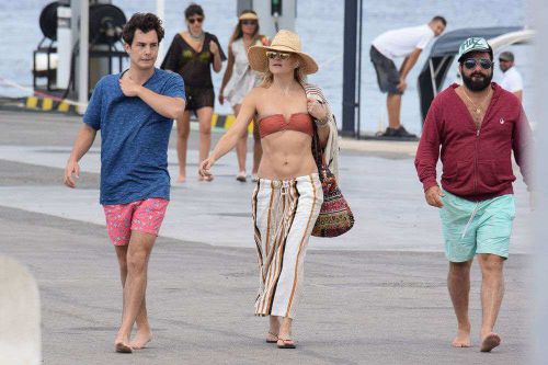 Kate Hudson in a Bikini Top on a Dock in Formentera 4
