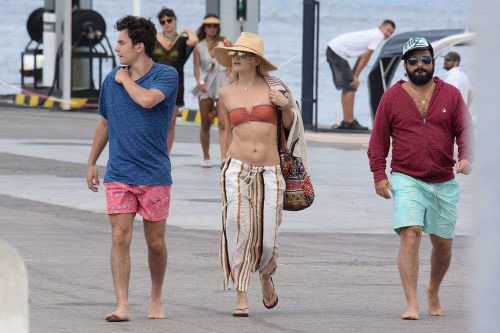 Kate Hudson in a Bikini Top on a Dock in Formentera 5