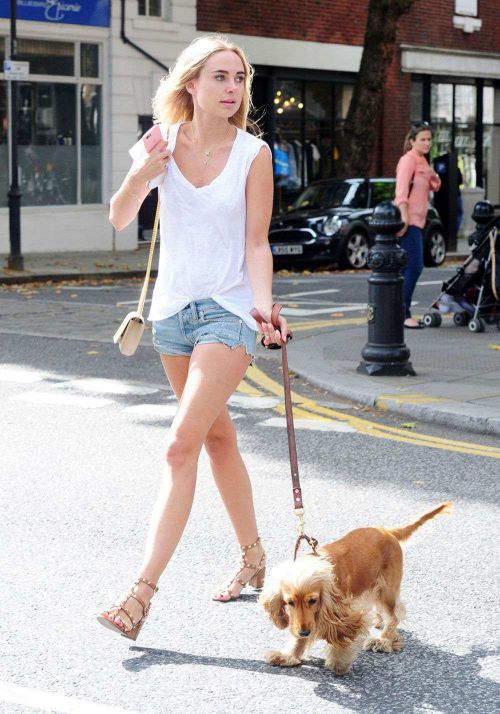 Kimberley Garner Out with Her Dog in London