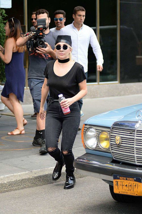 Lady Gaga Leaves her apartment in New York 10