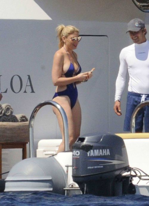 Lindsay Lohan & Hofit Golan on the beach in Sardinia Italy 1