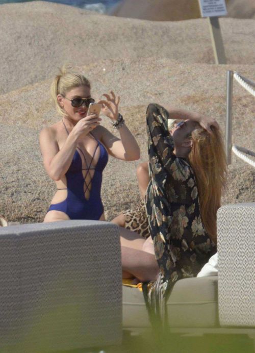 Lindsay Lohan & Hofit Golan on the beach in Sardinia Italy 12