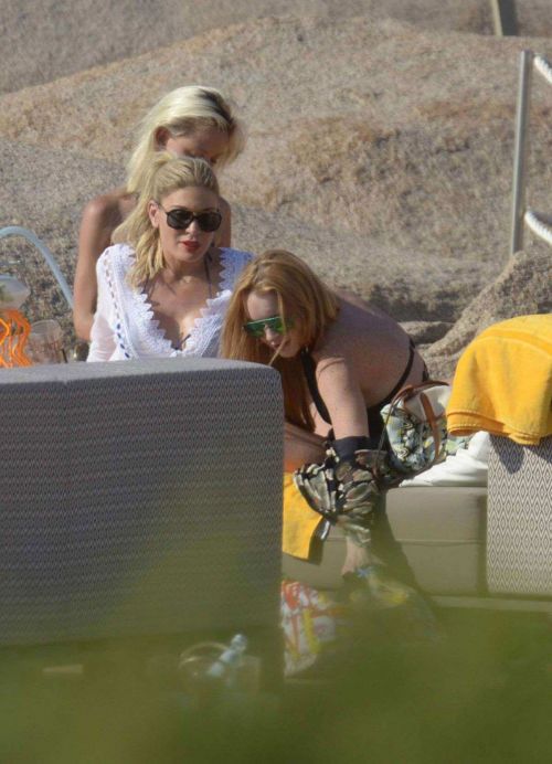 Lindsay Lohan & Hofit Golan on the beach in Sardinia Italy 13