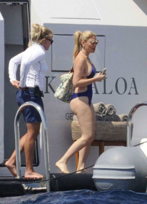 Lindsay Lohan & Hofit Golan on the beach in Sardinia Italy 9