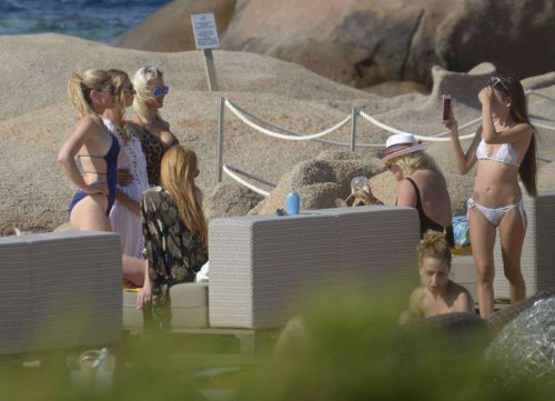 Lindsay Lohan & Hofit Golan on the beach in Sardinia Italy 17