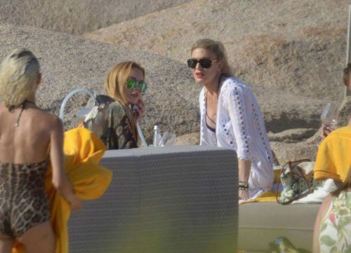 Lindsay Lohan & Hofit Golan on the beach in Sardinia Italy 18