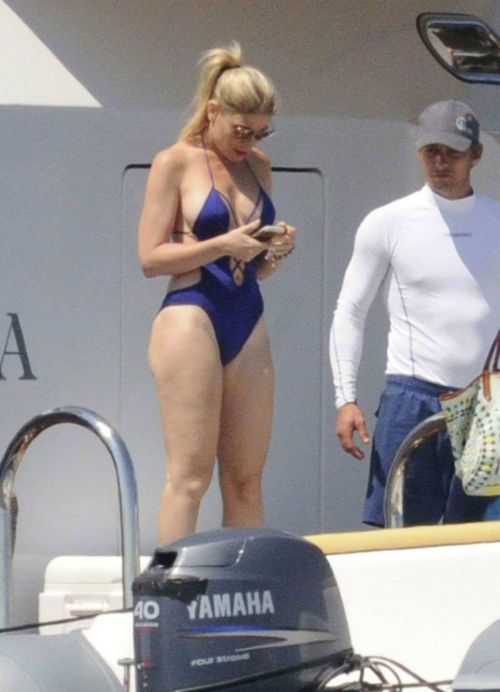 Lindsay Lohan & Hofit Golan on the beach in Sardinia Italy