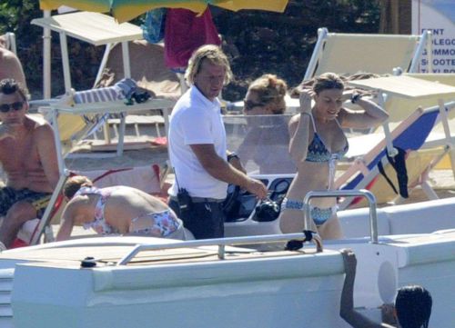 Lindsay Lohan Wears Floral Bikini While Yachting in Sardinia 22