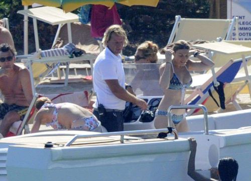 Lindsay Lohan Wears Floral Bikini While Yachting in Sardinia 15