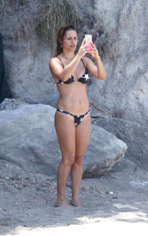 Lola Ponce in Black Bikini in Ischia