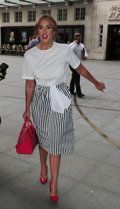 Vicky Pattison Arriving at BBC Radio 1 Studios in London