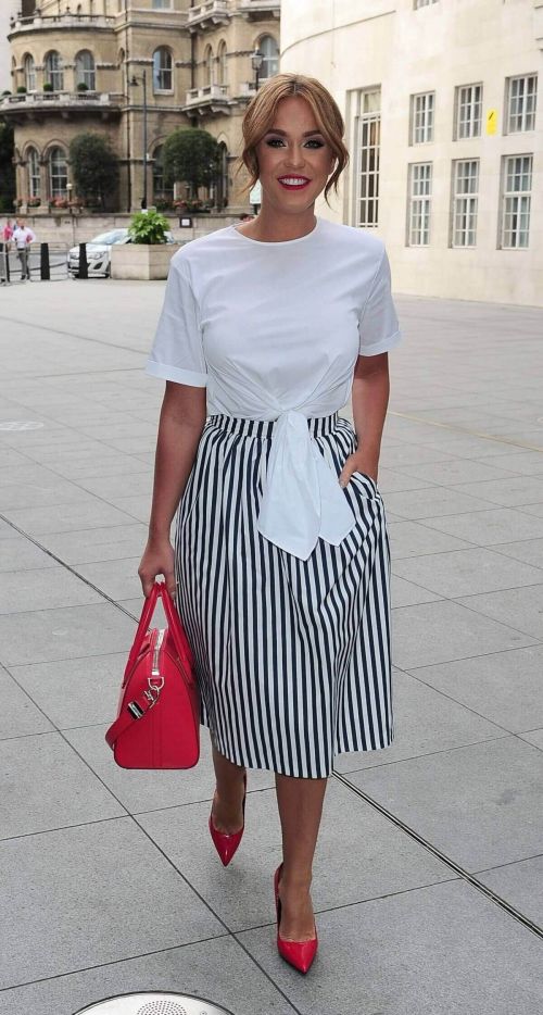 Vicky Pattison Arriving at BBC Radio 1 Studios in London