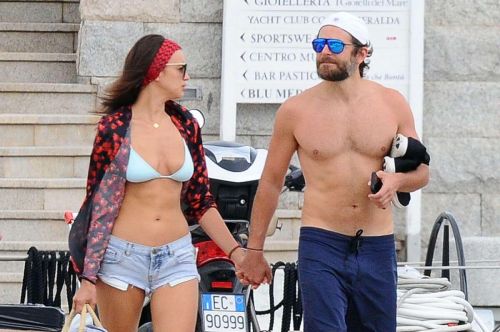 Irina Shayk And Bradley Cooper Out In Sardinia 1