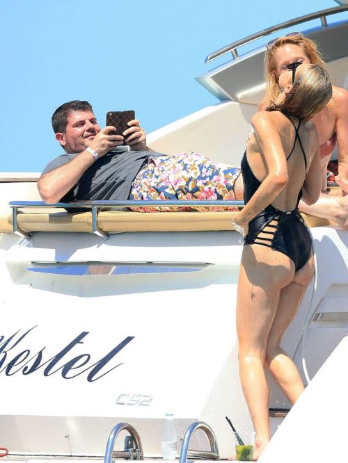 Paris Hilton in Swimsuit at Boat in Ibiza 5