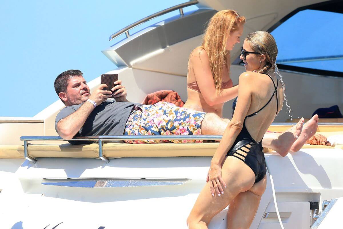 Paris Hilton in Swimsuit at Boat in Ibiza 7