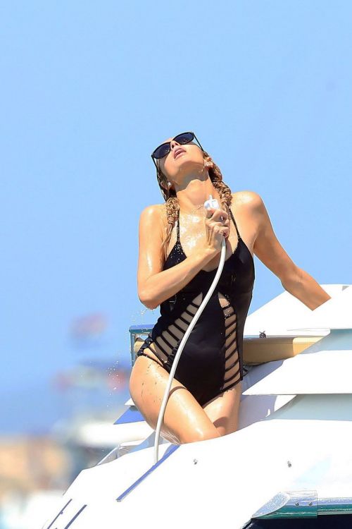 Paris Hilton in Swimsuit at Boat in Ibiza 11