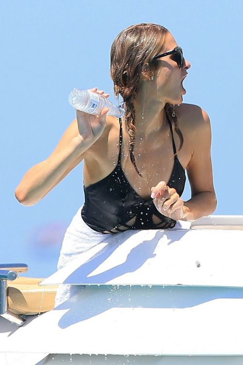 Paris Hilton in Swimsuit at Boat in Ibiza 13