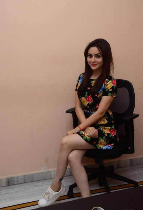 Actress Ragini Nandwani in Black Floral Dress 3