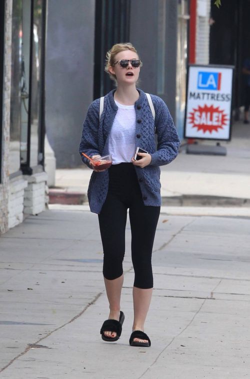 American Actress Elle Fanning Out and About in Studio City 4