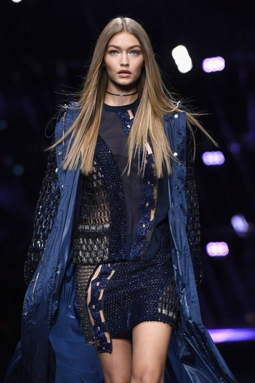 American Model Gigi Hadid at Versace Fashion Show in Milan