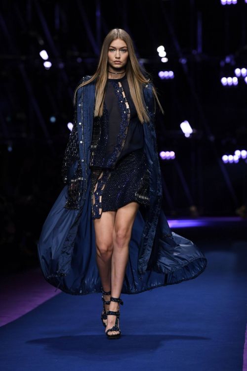 American Model Gigi Hadid at Versace Fashion Show in Milan 1