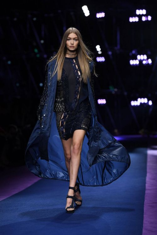 American Model Gigi Hadid at Versace Fashion Show in Milan 2