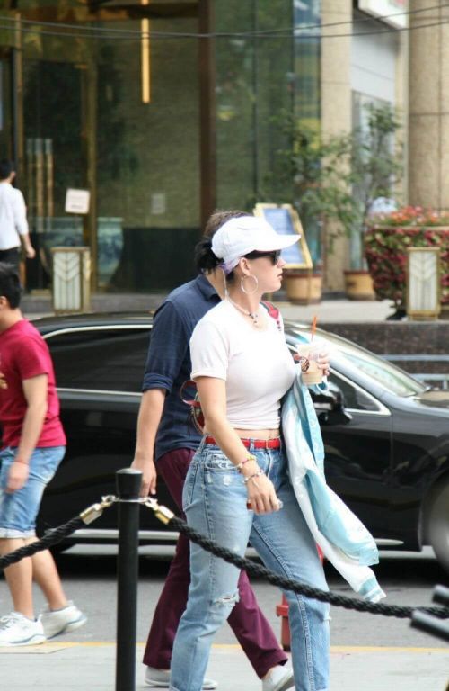 American Singer Katy Perry Out And About In Shanghai