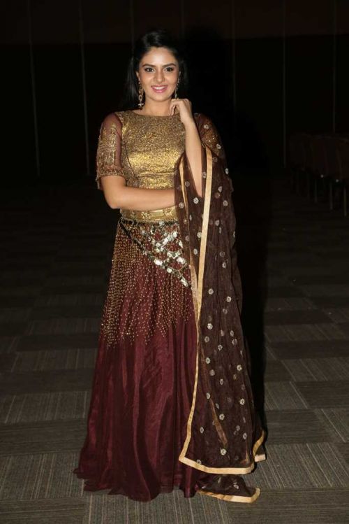 Anchor Srimukhi at Araku Road Lo Audio Launch Photos 2