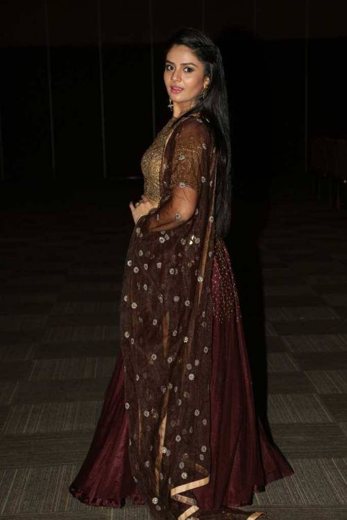 Anchor Srimukhi at Araku Road Lo Audio Launch Photos 7