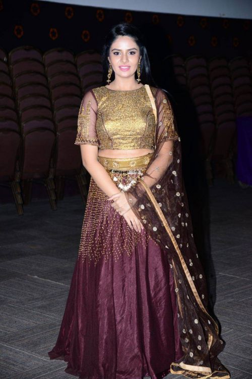 Anchor Srimukhi at Araku Road Lo Audio Launch Photos 13