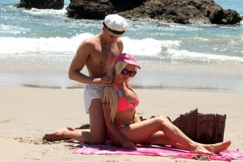 Angelique Morgan Stills in Bikini at Malibu Beach 10