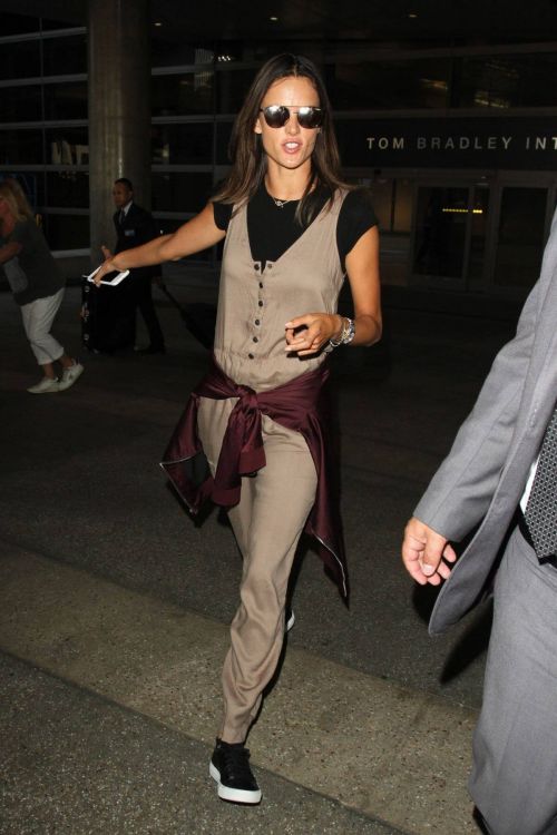 Brazilian Model Alessandra Ambrosio at LAX Airport in Los Angeles