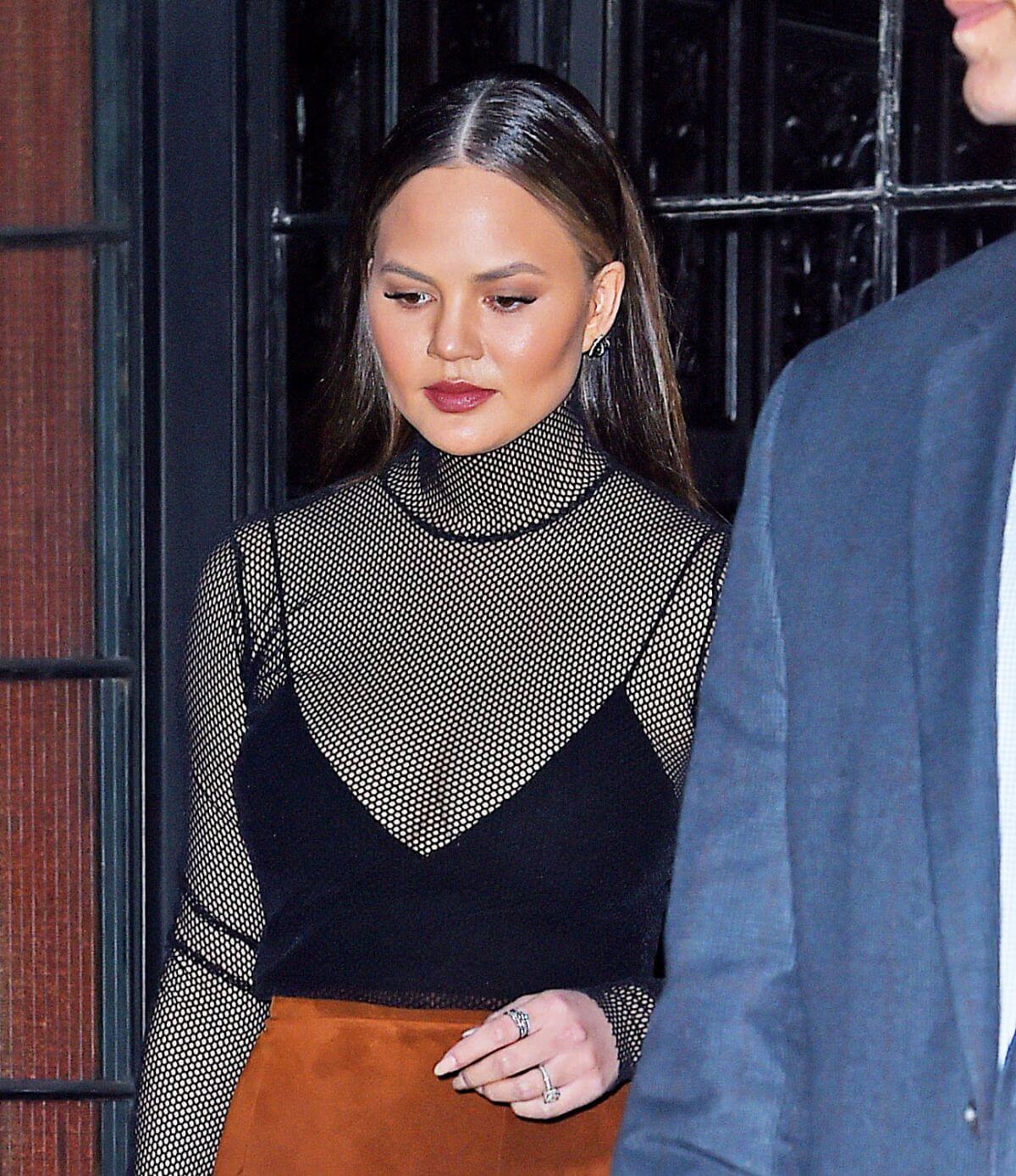 Chrissy Teigen Stills at Bowery Hotel in New York