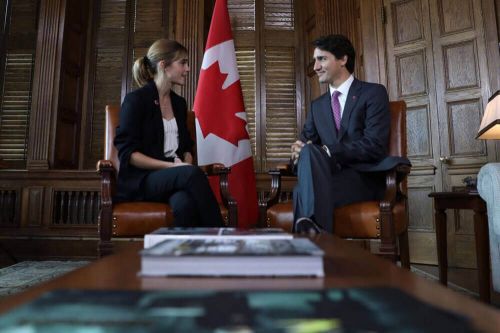 Emma Watson Stills Meeting Prime Minister of Canada Justin Trudeau for her 