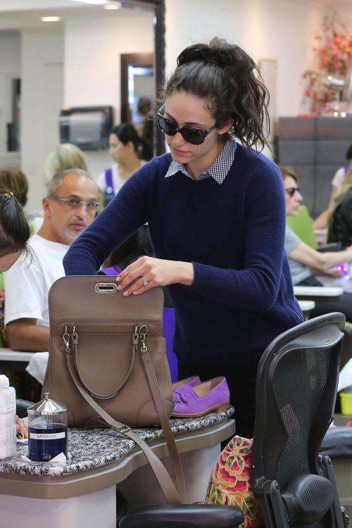Emmy Rossum at a Nail Salon in Beverly Hills 21
