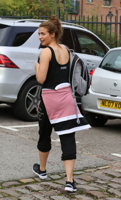 Gemma Atkinson Stills Leaves Key 103 Radio Studios in Manchester 14
