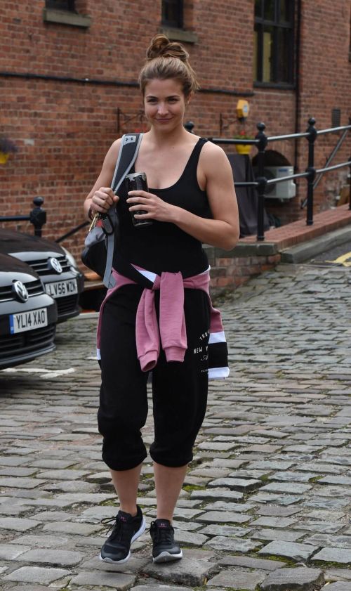Gemma Atkinson Stills Leaves Key 103 Radio Studios in Manchester 16