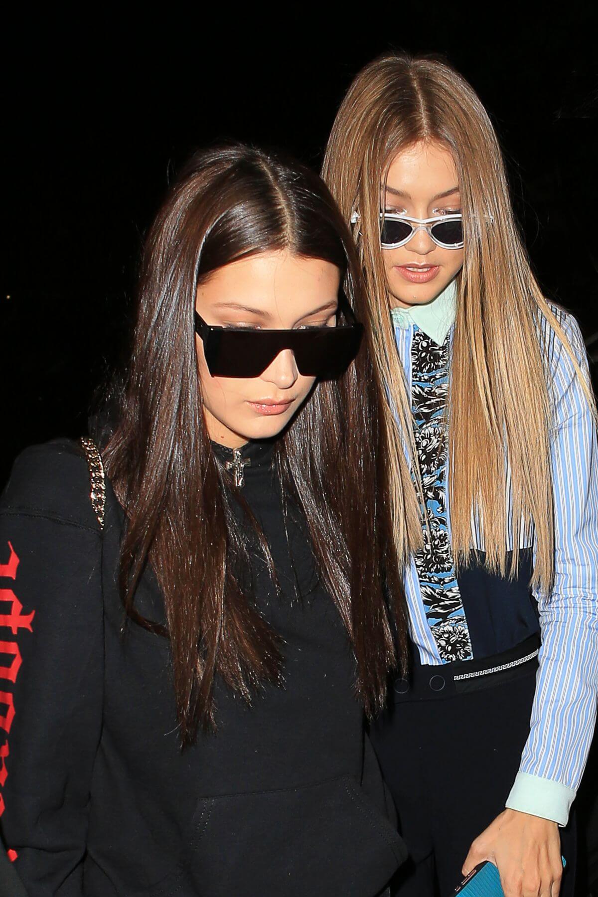 Gigi Hadid and Bella Hadid Out for Dinner in Milan