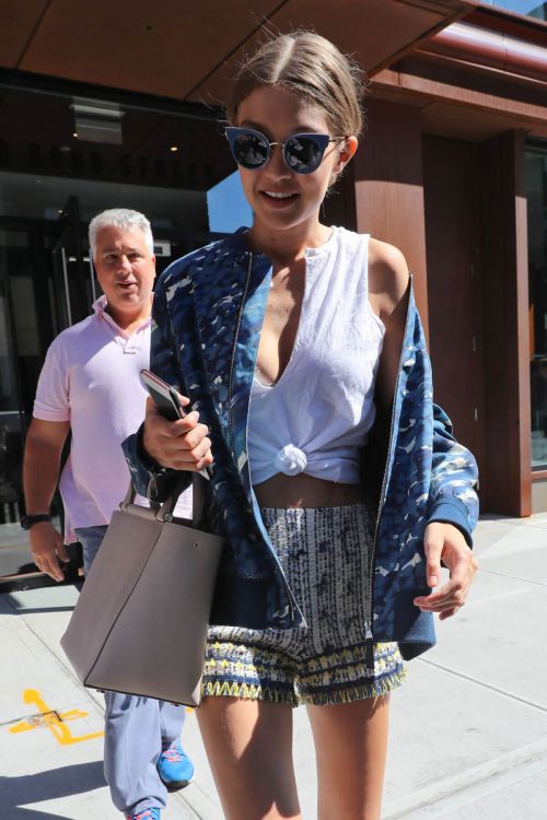 Gigi Hadid in Shorts Out and About in New York Photos